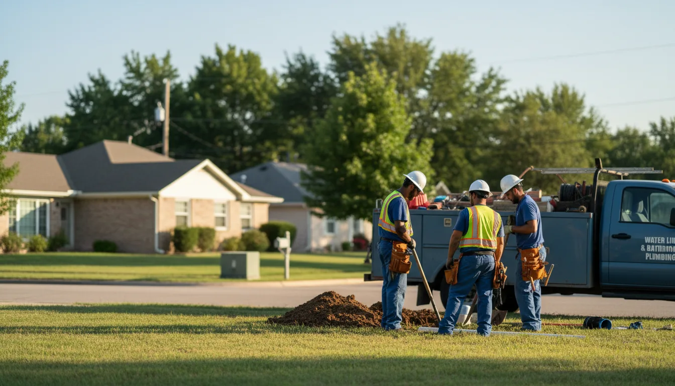 Residential water line and bathroom plumbing service in Moreland, GA